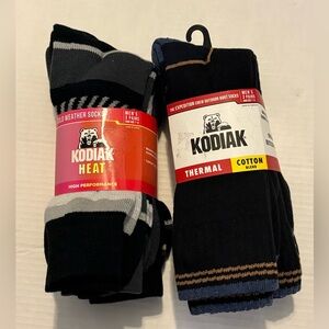 Kodiak Thermal Boot Socks Lot 6 Pairs Men 7-12 Cotton Blend Cold Weather NEW